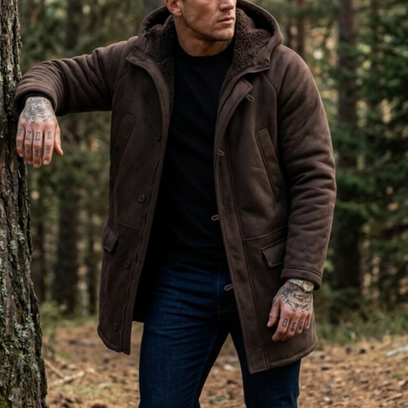 Outdoor Hunting Coat - Jaket Musim Dingin Pria Berlapis Bulu