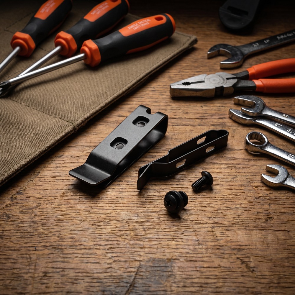Outdoor Hunting Knife Set - Set Sekrup Pengganti Klip Saku Logam,