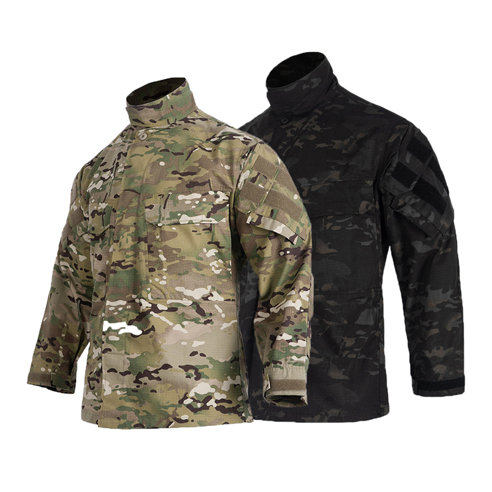 Outdoor Hunting Coat - Jaket pria kamuflase lengan panjang, mantel