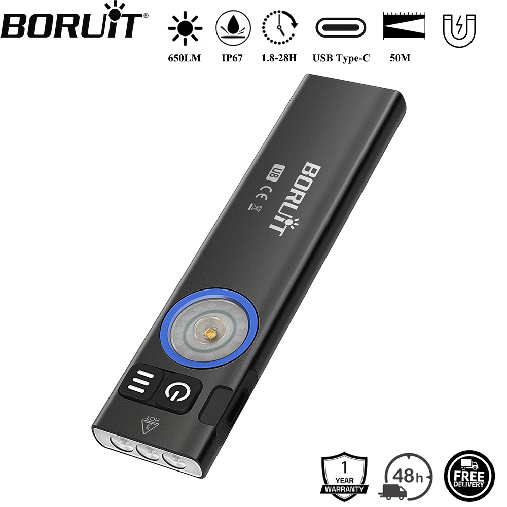 BORUiT U8 650LM EDC Senter LED - Outdoor Hunting Lights ulasan dan harga