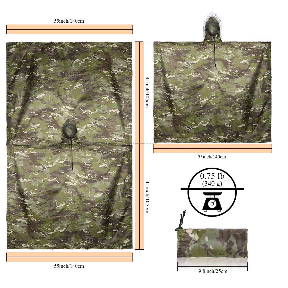Jas hujan taktis kamuflase lua - Outdoor Hunting Prints ulasan dan harga