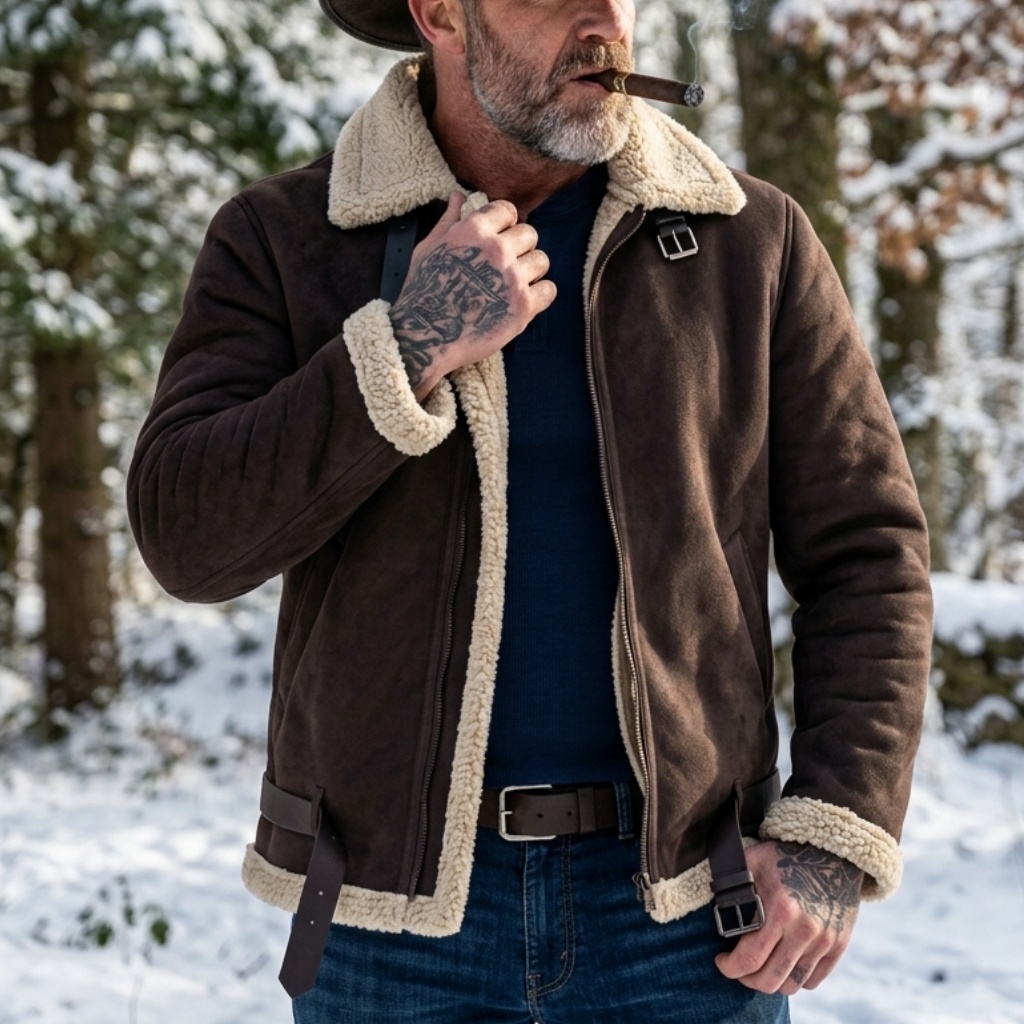 Jaket Suede Pria Musim Dingin  - Outdoor Hunting Coat ulasan dan harga