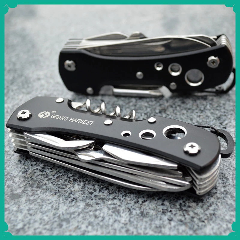 Pisau Multifungsi 11 in 1 - Pi - Outdoor Hunting Knife Set ulasan dan harga